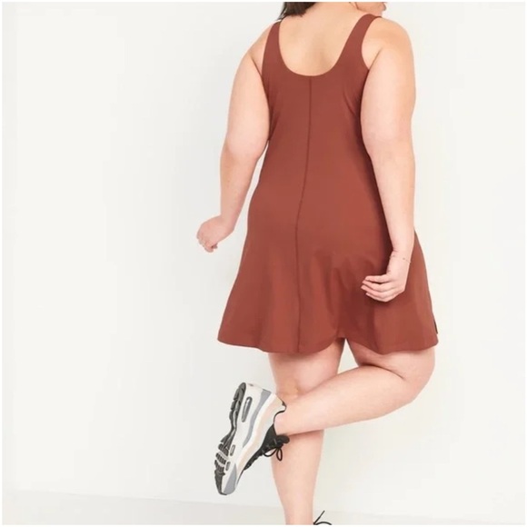 Old Navy Size 3X  Plus Powersoft Go Dry Mini Dress Orange Sienna Skort - Picture 7 of 7